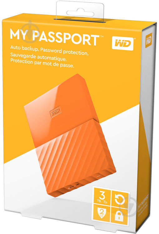 Зовнішній жорсткий диск Western Digital My Passport 3 ТБ 2,5" USB 3.0USB 2.0 (WDBYFT0030BOR-WESN) orange - фото 6