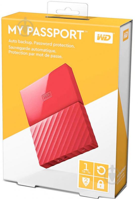 Внешний жесткий диск Western Digital My Passport 4 ТБ 2,5" USB 3.0USB 2.0 (WDBYFT0040BRD-WESN) red - фото 5