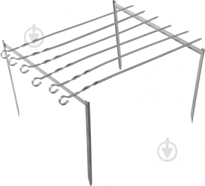 Набор шампуров Кемпинг ZDBQ-807 с подставкой 6 шт. 60 см - фото 1 Набор шампуров Кемпинг ZDBQ-807 с подставкой 6 шт. 60 см - фото 1