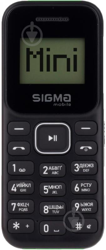 Мобільний телефон Sigma mobile X-STYLE 14 MINI black/green - фото 2