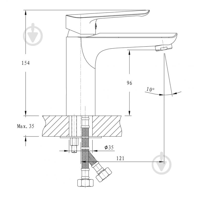 Смеситель для умывальника Imprese Blanice 05330 - фото 2