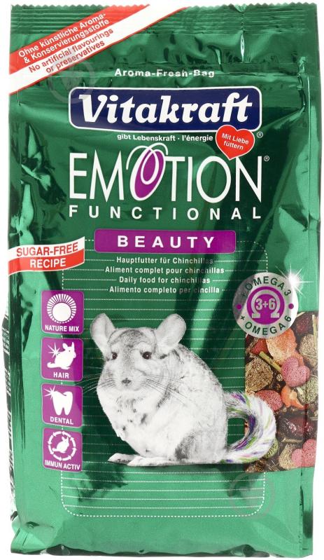 Корм Vitakraft Emotion Beauty для шиншил 600 г 25586 - фото 1 Корм Vitakraft Emotion Beauty для шиншил 600 г 25586 - фото 1