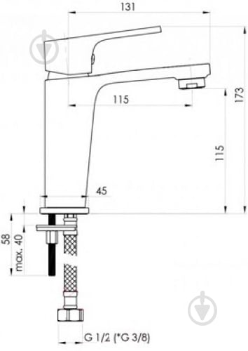 Змішувач для умивальника RJ Luck RBZ080-1 - фото 2