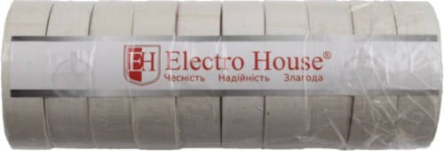 Изолента ElectroHouse белая 25 м ПВХ EH-AHT-1829 - фото 1