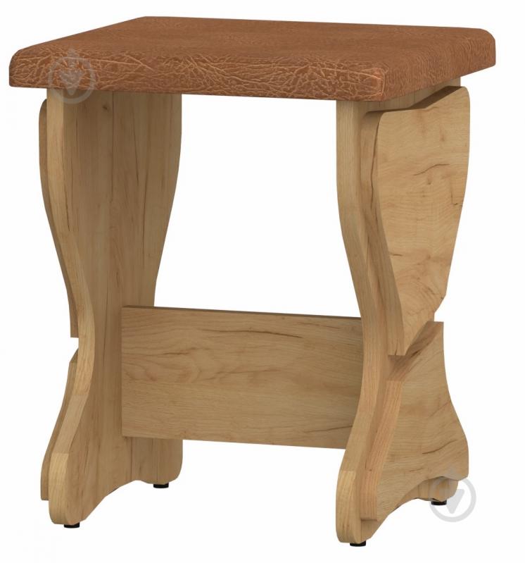 Табурет Компанит Т-3 рыжий / дуб крафт золотой - фото 1