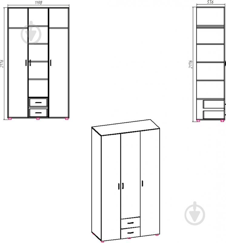 УЦЕНКА! Шкаф Компанит 6 нимфея альба (УЦ №97) - фото 5