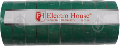 Изолента ElectroHouse зеленая 21 м ПВХ EH-AHT-1823 - фото 1