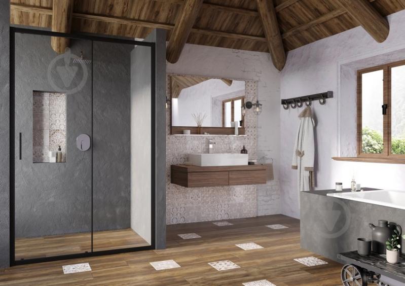 Душові двері Ravak BLSDP2-110 чорний+Transparent - фото 4