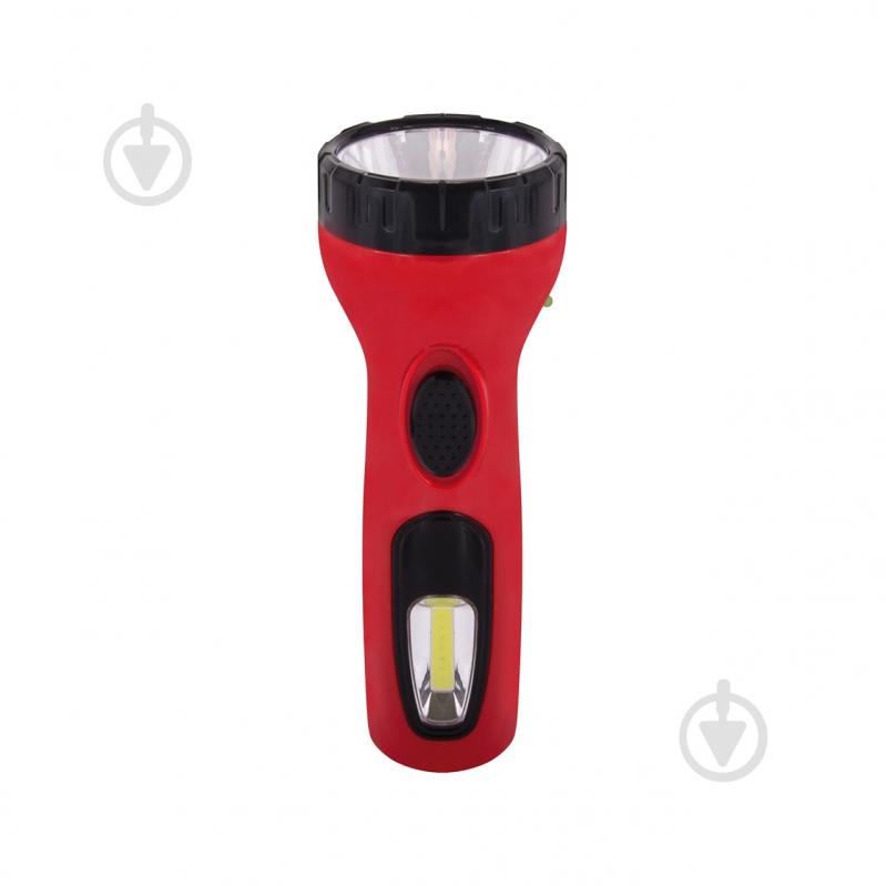 Фонарик Traper LED 1W+3W красно-черный - фото 1