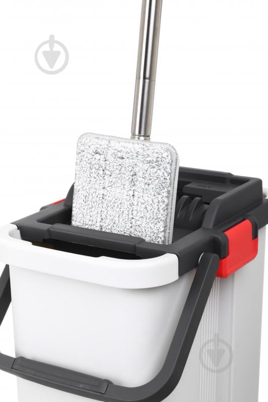 Набор для уборки для пола OBERY SuperClean 2в1 ведро 7,5 л + швабра 130 см 33 см - фото 6 Набор для уборки для пола OBERY SuperClean 2в1 ведро 7,5 л + швабра 130 см 33 см - фото 6