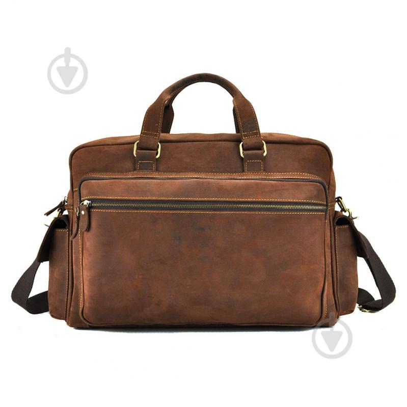 Сумка мужская Tiding Bag T0018 коричневый - фото 3