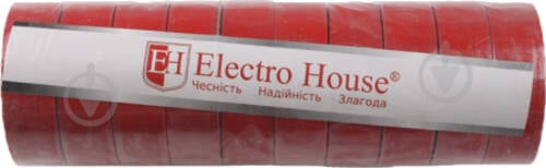 Изолента ElectroHouse красная 21 м ПВХ EH-AHT-1825 - фото 1