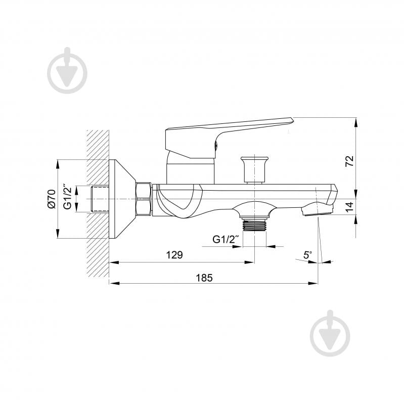 Смеситель для ванны Koller Pool Edge ED0100 - фото 5