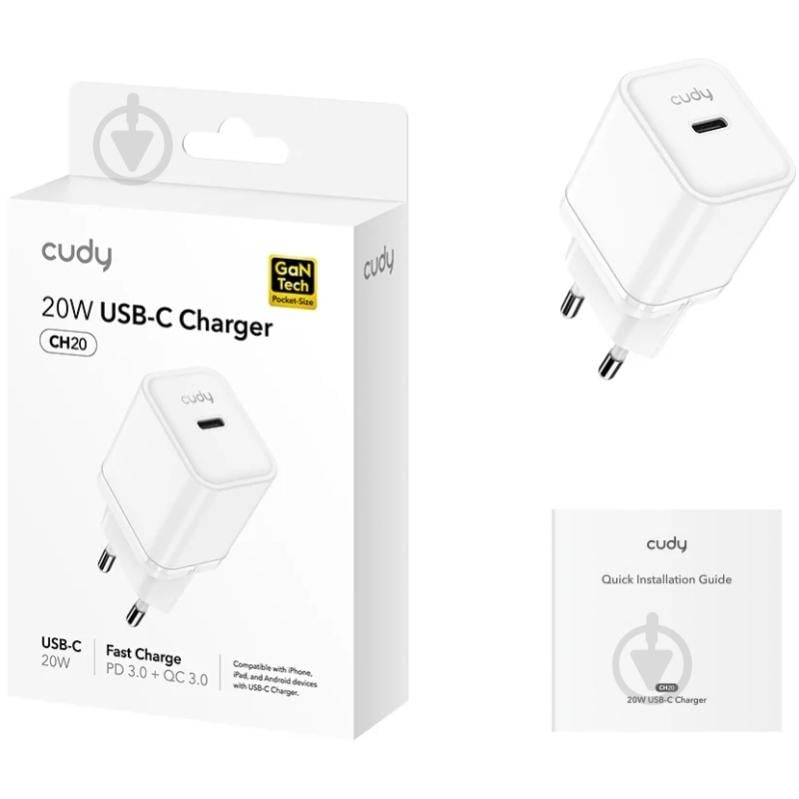 Зарядное устройство Cudy 1xUSB 20W CH20 - фото 4