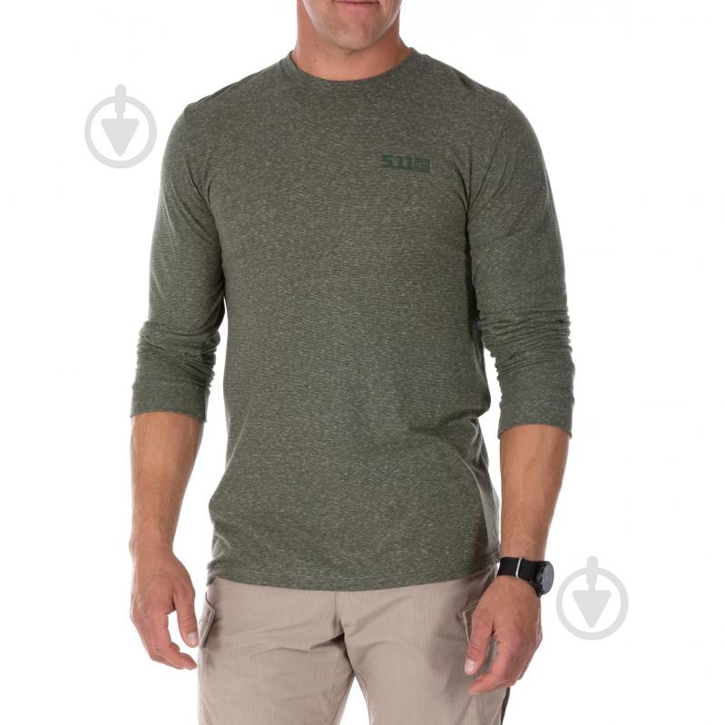 Реглан 5.11 Tactical Triblend Legacy Long Sleeve Tee Military Green Heather 42112 р.XL зеленый - фото 3