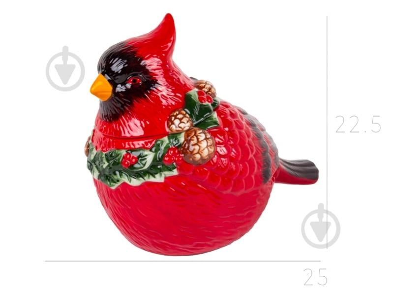 Банка для печива Lefard Червоний Кардинал 25х15,5х22,5 см 626-010 - фото 3 Банка для печива Lefard Червоний Кардинал 25х15,5х22,5 см 626-010 - фото 3