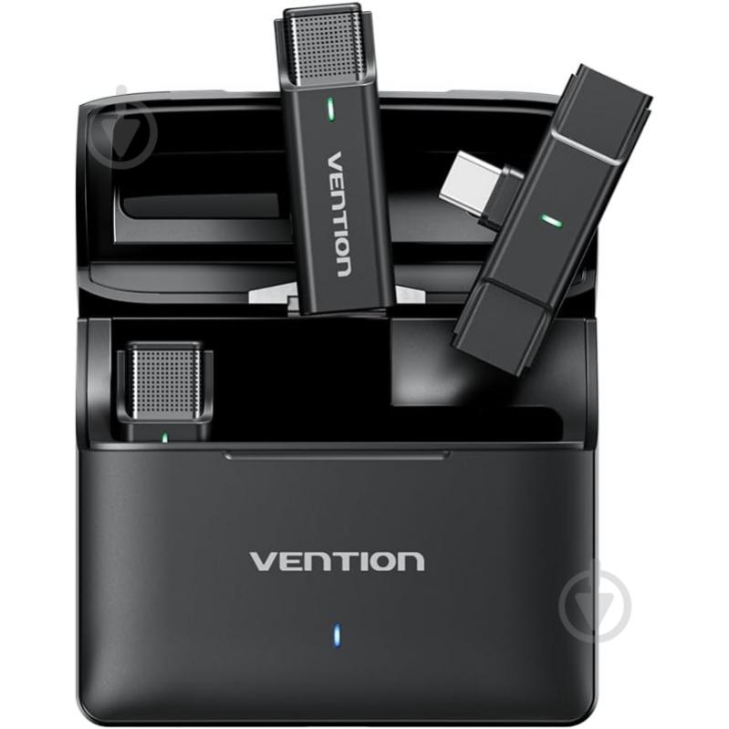 Мікрофон Vention USB-C 2-Pack Wireless Lavalier with Charging Case (NCAB0) - фото 1