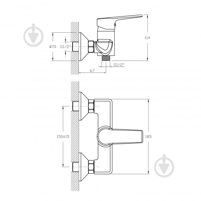 Смеситель для душа Koller Pool ED0400 - фото 4