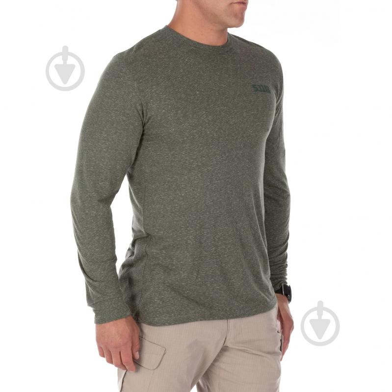 Реглан 5.11 Tactical Triblend Legacy Long Sleeve Tee Military Green Heather 42112 р.2XL зелений - фото 4