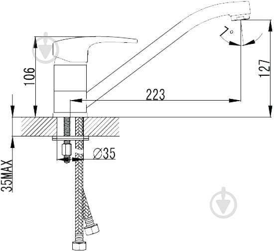 Смеситель для кухни Imprese 20140 - фото 3 Смеситель для кухни Imprese 20140 - фото 3