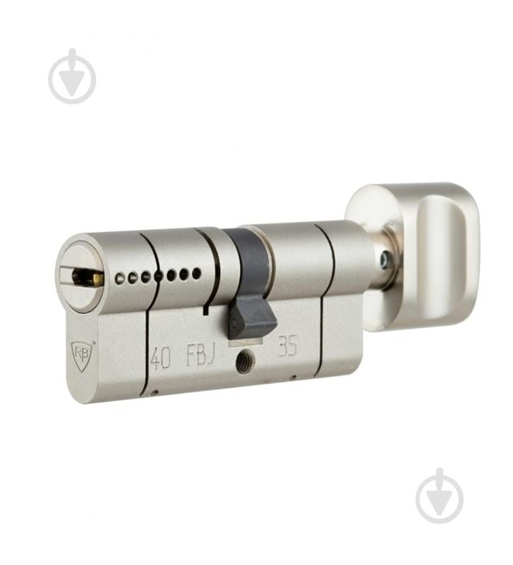 Цилиндр RB-LOCKS KEYLOCX 40x35 ключ-вороток 75 мм никель сатин - фото 2