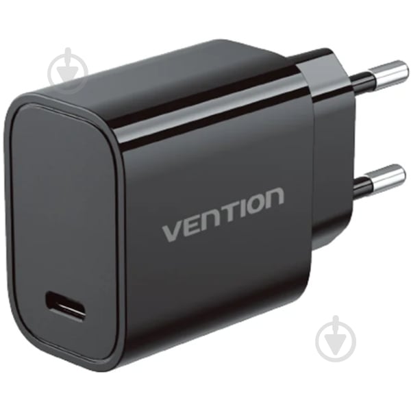 Зарядное устройство Vention 1xUSB-C 30W + USB-C cable М-М Black - фото 2 Зарядное устройство Vention 1xUSB-C 30W + USB-C cable М-М Black - фото 2