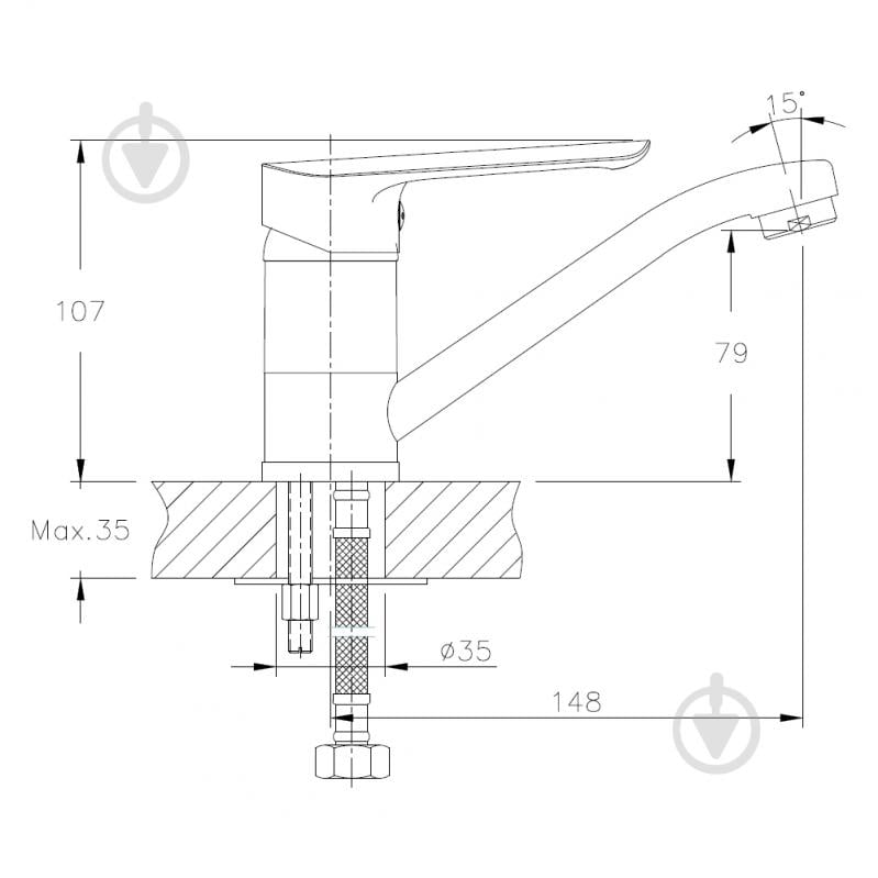 Смеситель для кухни Imprese Blanice 20330-15 - фото 2