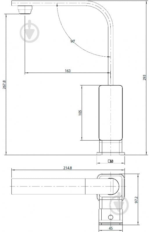 Смеситель для кухни Koller Pool Neon Cube NC0500 - фото 2