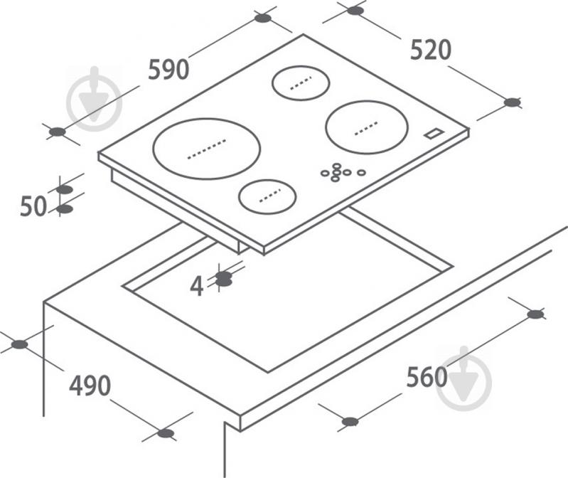 Варильна поверхня електрична Candy CH 642 DVT - фото 2