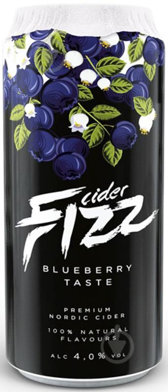Сидр Fizz Blueberry (черника) 4,0% ж/б 0,5 л - фото 1