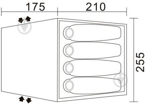 Палатка туристическая RED POINT Kimeriya B4 RPT297 - фото 11