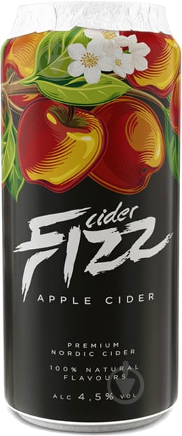 Сидр Fizz Apple (яблоко) 4,0% ж/б 0,5 л - фото 1