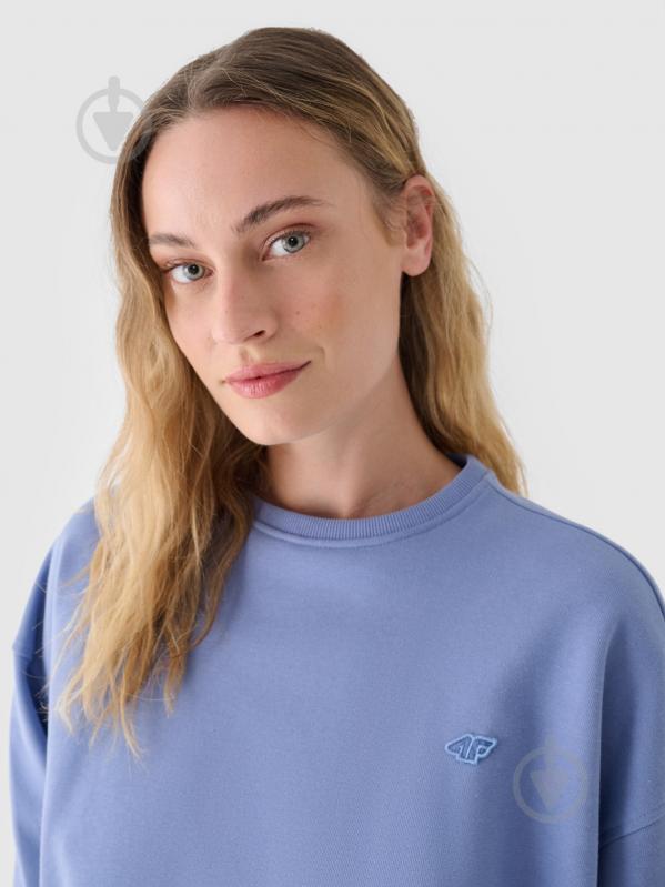 Свитшот 4F SWEATSHIRT F1305 4FWAW24TSWSF1305-32S р.L синий - фото 4 Свитшот 4F SWEATSHIRT F1305 4FWAW24TSWSF1305-32S р.L синий - фото 4