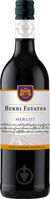 Вино Berri Estates Merlot красное полусухое 0,75 л - фото 1