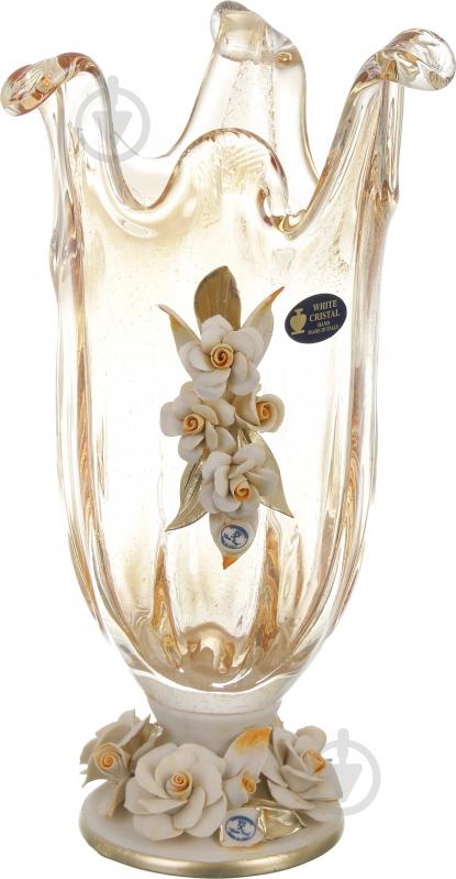 Ваза керамическая Cristal VENEZIA 23х23х40 см 40 см коричневая - фото 1