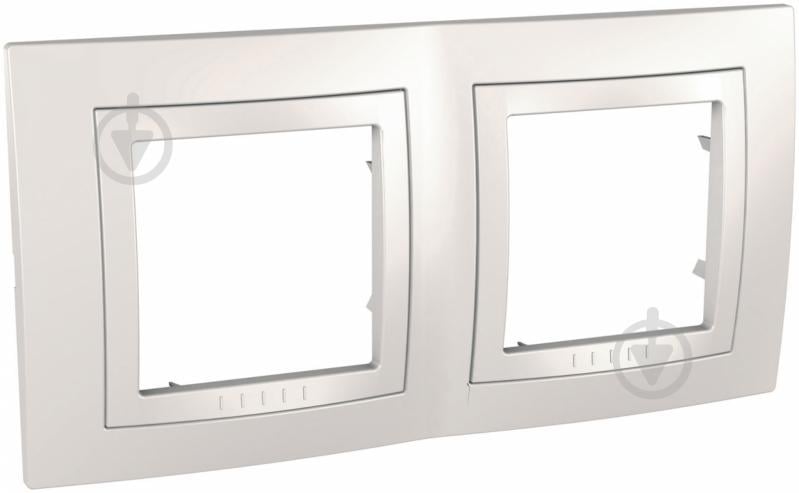 Рамка двухместная Schneider Electric Unica Basic горизонтальная белый MGU2.004.18 - фото 1