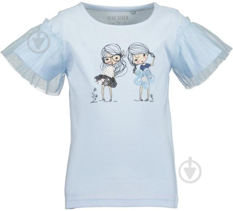 Футболка для девочек Blue Seven р.110 голубой 702355 * 98 - фото 1 Футболка для девочек Blue Seven р.110 голубой 702355 * 98 - фото 1
