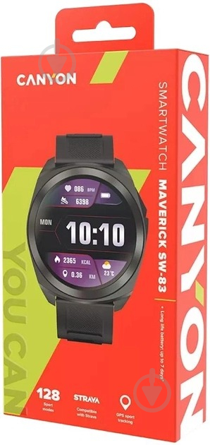 Смарт-часы Canyon Maverick SW-83 GPS black (CNS-SW83BB) - фото 7