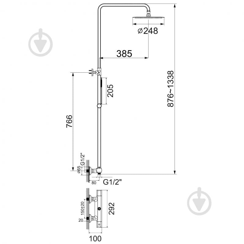 Душевая система Imprese Centrum T-15410 - фото 2 Душевая система Imprese Centrum T-15410 - фото 2
