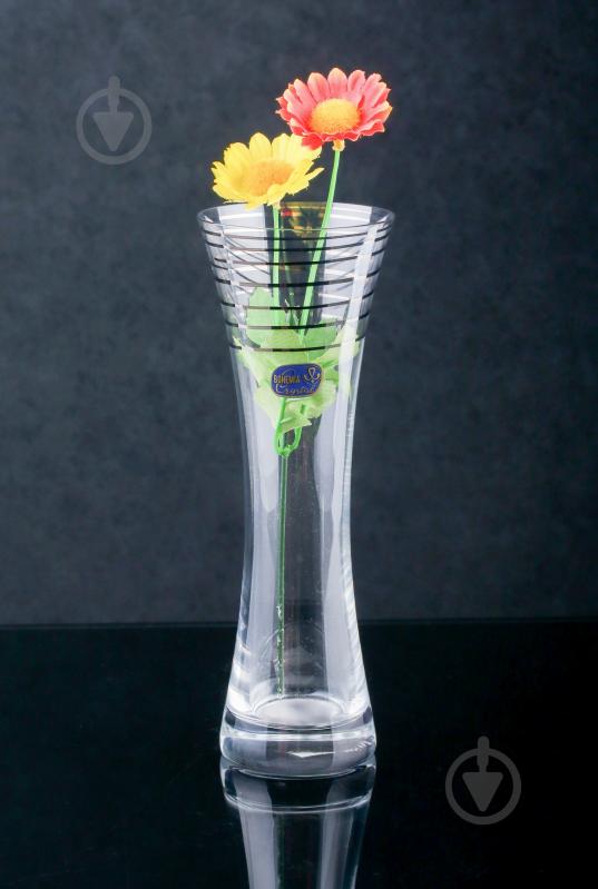 Ваза скляна Bohemia M8434 19,5 см прозора - фото 2