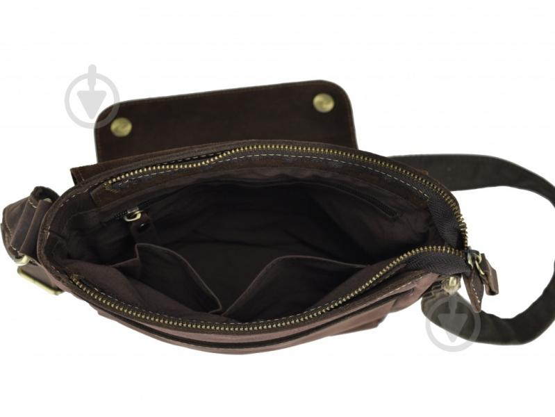 Сумка мужская через плечо Tiding Bag G1157DB коричневый - фото 4