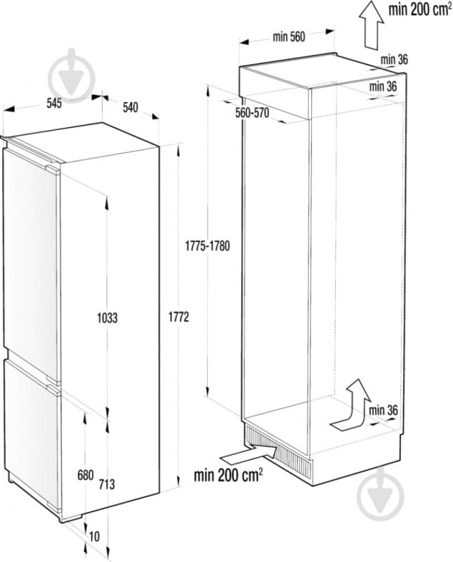 Встраиваемый холодильник Gorenje RKI 2181 E1 - фото 4