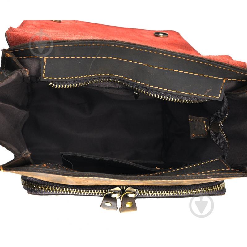 Сумка мужская через плечо Tiding Bag 7055DB коричневый - фото 3