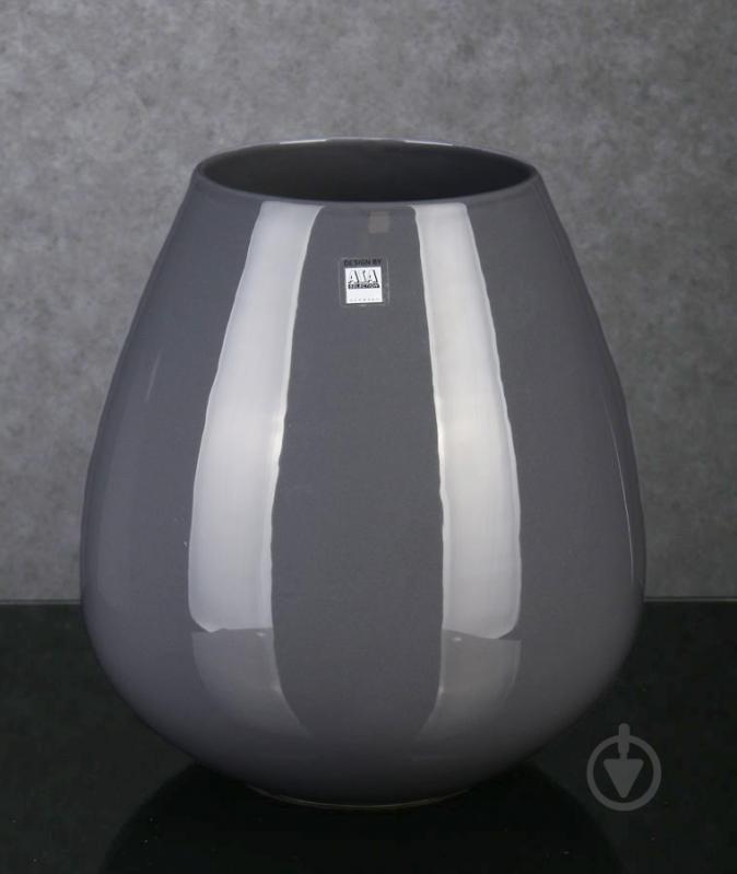 Ваза керамическая Ease XL 32х28 см 32 см антрацит - фото 1
