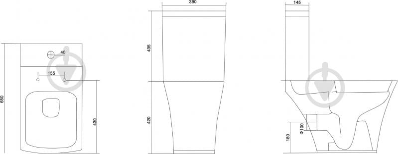 Унитаз-компакт EGO LEX Rimless з сид. S/C - фото 10