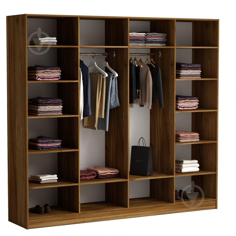 Шкаф Luxe Studio Noir 2000 2200х2000х583 мм орех (МЛ000139367G) - фото 2 Шкаф Luxe Studio Noir 2000 2200х2000х583 мм орех (МЛ000139367G) - фото 2