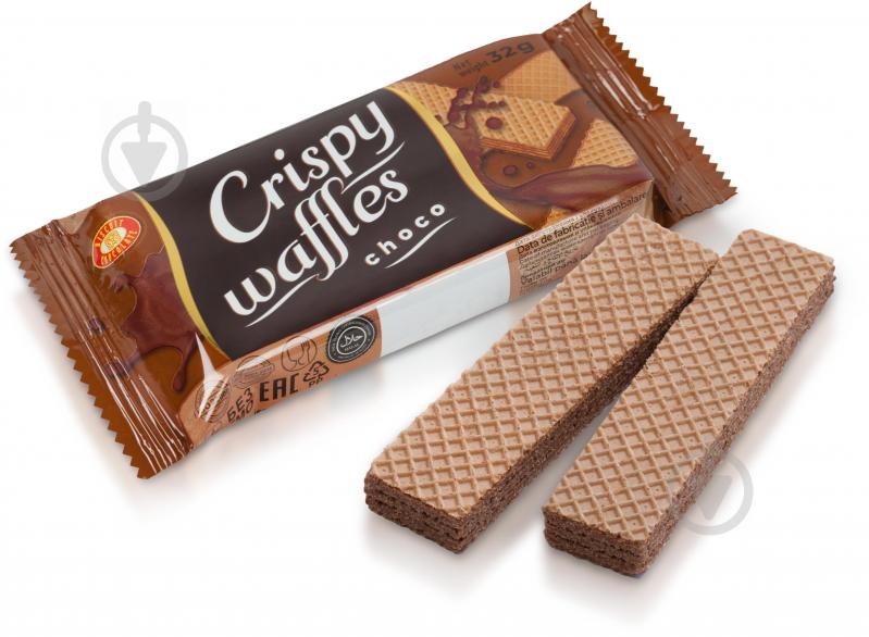 Вафлі CRISPY WAFFLES choco 32 г - фото 1