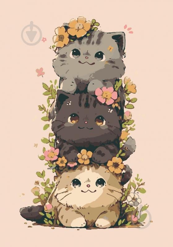 Набор для росписи по номерам Riviera Blanca Милые котики 28x40 см RB-1107 - фото 1 Набор для росписи по номерам Riviera Blanca Милые котики 28x40 см RB-1107 - фото 1