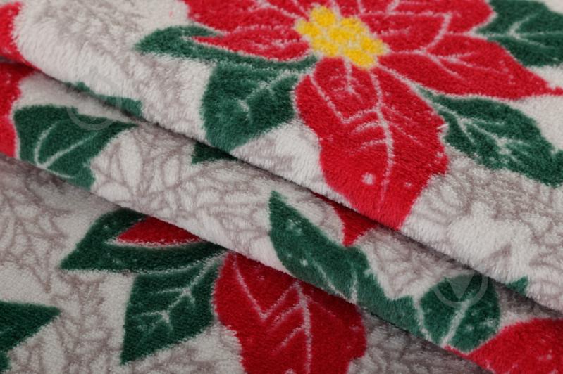 Плед Basic NY Flowers 150x190 см серый с рисунком La Nuit - фото 5