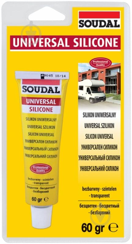 Герметик силиконовый SOUDAL универсальный прозрачный 60 г - фото 1